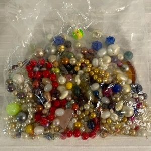 Crafters Lot 1 pound of Vintage Beads